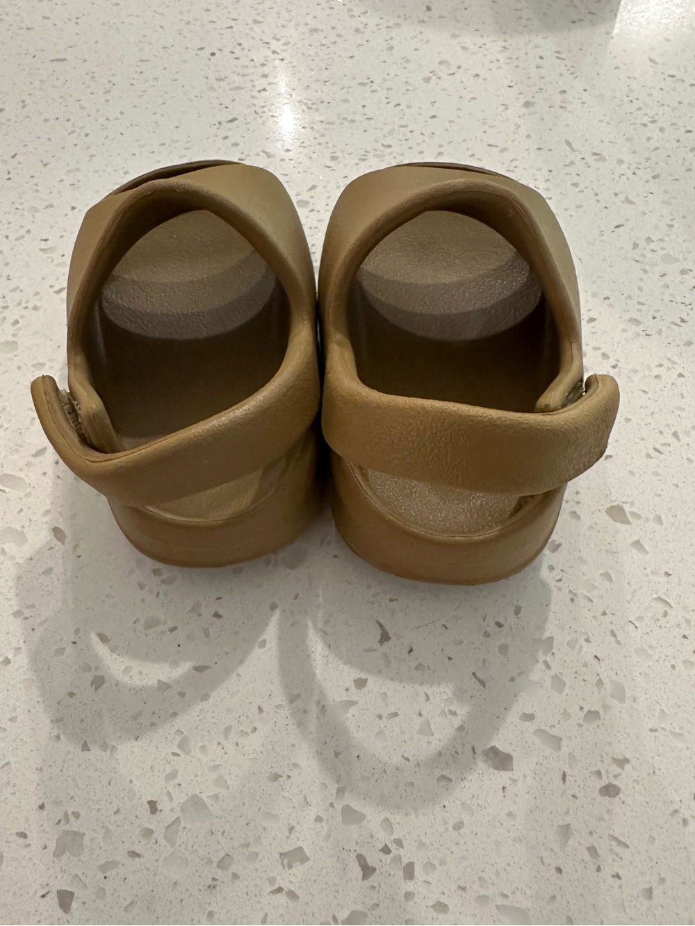 Yeezy Kids Sandals in Tan Brown